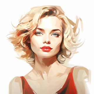 An illustration of 's portrait isolated on a white background [id:8060160]