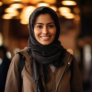 smiling saudi lady professional color grading high dynamic range atmosphere majestic day 2