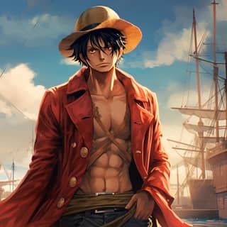 Crea una imagen mezclando emporio armani y el anime one piece ar-9:16