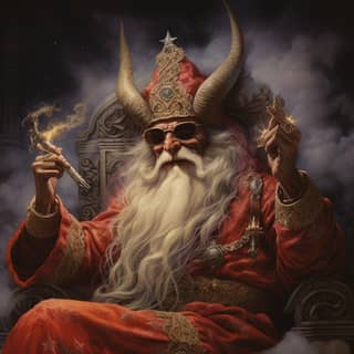 un satanasso Babbo Natale dell'arte visionaria