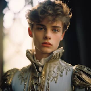 Stills of a fair-skinned prince charming juvenile, 18 years old.