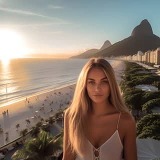 Linda praia no Rio de Janeiro, Brasil.