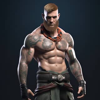 street fighter game character male mma fighter inspired by mcgregor