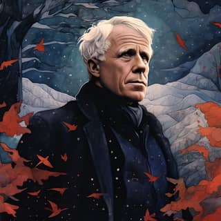 Robert Frost illustration, the man in the high castle by james clavell