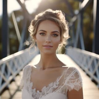 wedding bridge close up portrait looking forward ultra realistic 4k