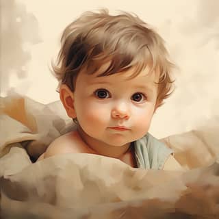 Draw a baby poster 500 pixels wide and 300 pixels high thank you!