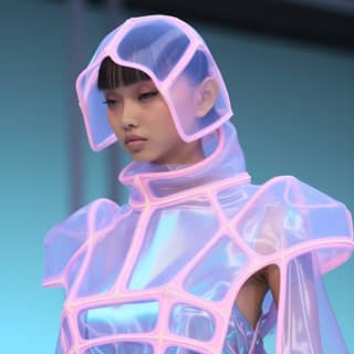 "Picture a fashion-forward utopia where individuals adorn themselves with hyperrealistic holographic accessories and