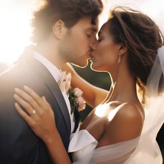 https://s mj run/S17ufF7Shls intense in love kiss bridal veil voilage mariée dans les cheveux wedding lovers lens flare