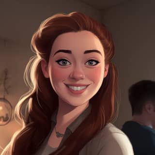 https://s mj female illustrated 0, with long brown hair and a smile