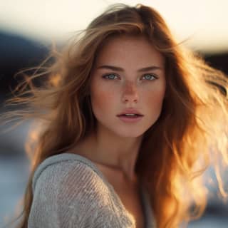 https://s mj run/1tYsLt9Mo2E Use this same girl for Lake Tahoe Ski Photoshoot She must have the same freckles and nose