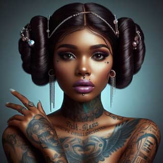 woman with tattoos on her body