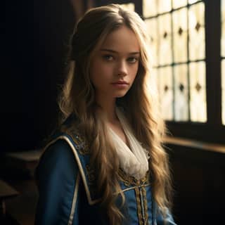 a magnificent 17 years old witch of hufflepuff looking lile Kristina Pimenova is standing in a classroom She has blonde hair