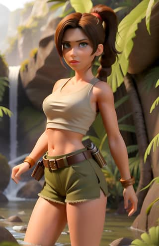 由joshuapix描绘的Lara Croft。