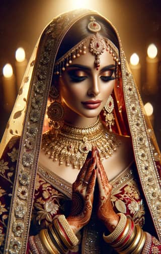 beautiful indian bride - indian bridal makeup