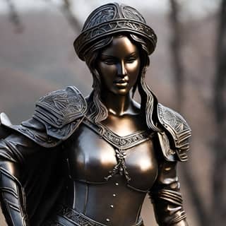 a statue of in armor