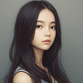 four different pictures of young girls with different hair styles