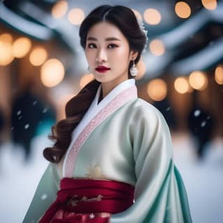 femme en vêtement traditionnel japonais.