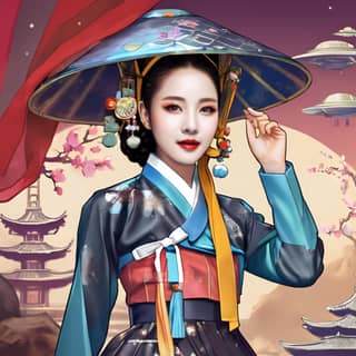 woman in traditional korean clothing