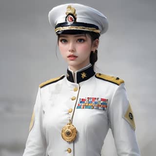 in a military uniform