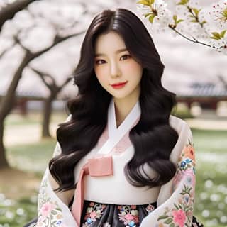 woman in traditional korean clothing