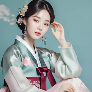 woman in traditional korean clothing