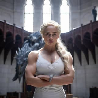 emilia clarke as daenerys targaryen in game of thrones