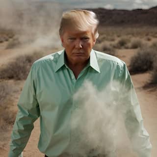 donald trump in the desert