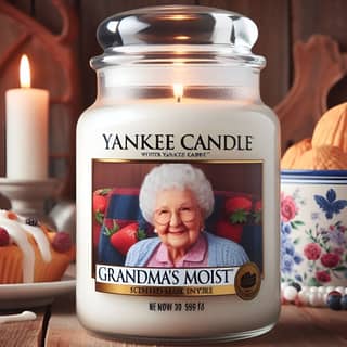 La candela umida di Yankee della nonna.