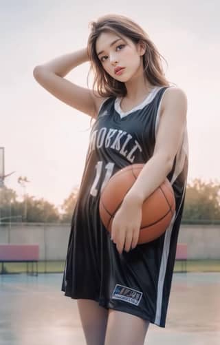 in a basketball uniform