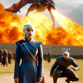 game of thrones, daenerys targaryen, and the dragon