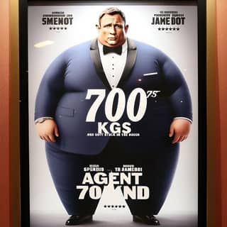 Un poster che presenta l'Agente 70 in un completo per il film.