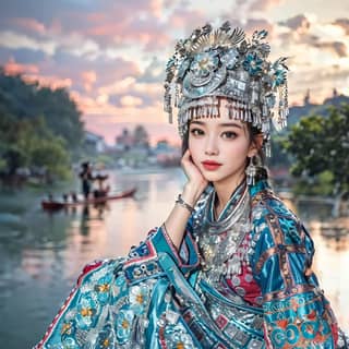 woman in traditional chinese dress