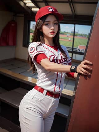 in a baseball uniform posing for a photo