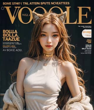 the cover of vogue magazine featuring in a white top