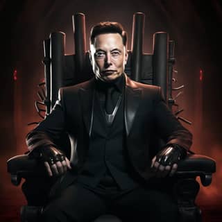 elon musk is sitting on the iron throne