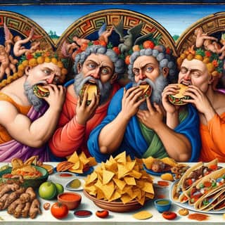 the last supper with the four wise men