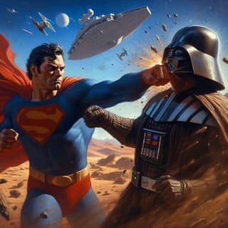 superman and darth vader by jason alexander