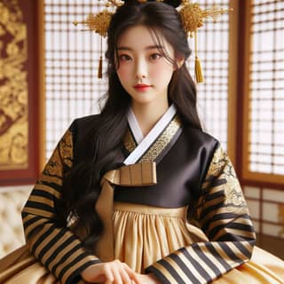 in traditional clothing