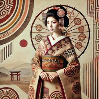 woman in traditional japanese clothing