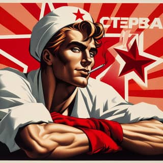 soviet propaganda poster for the soviet union