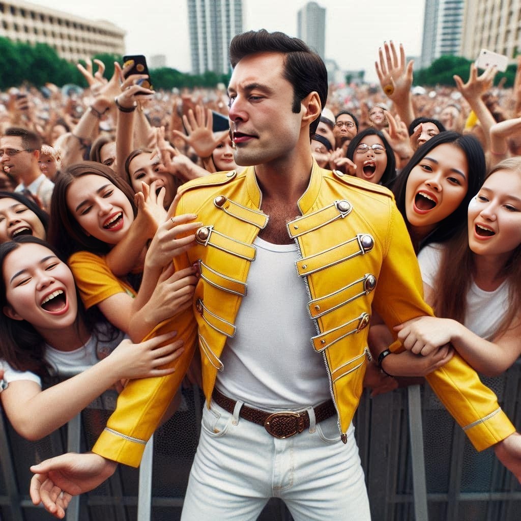 freddie mercury in the crowd at the freddie mercury museum in london