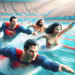 Superman, Wonder Woman, Batman, et le reste de la Justice League sont présents.