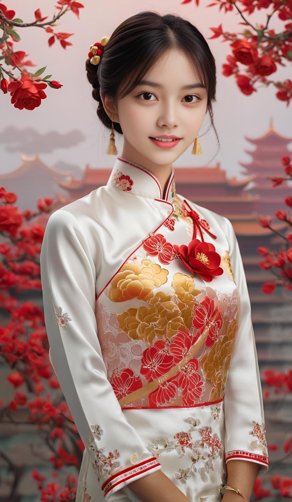 in traditional chinese dress