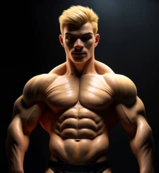 a male bodybuilde with a muscular body