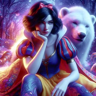 snow white and the polar bear by dong chun art