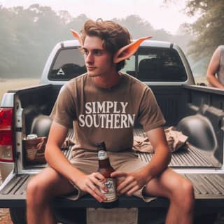 Porter une chemise qui dit 'Simply Southern.'