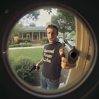 holding a gun