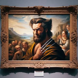 wolverine is displayed in a museum