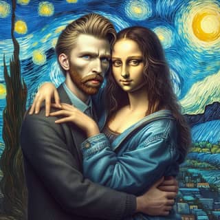 A Noite Estrelada é uma famosa pintura de Van Gogh.