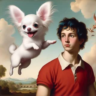 boy with a dog